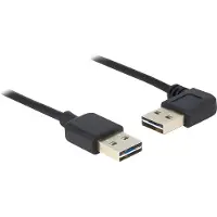 DeLOCK USB-kabel USB 2.0 USB-A kontakt, USB-A kontakt 0.50 m Svart Tillämplig kontakt på båda sidor 85176