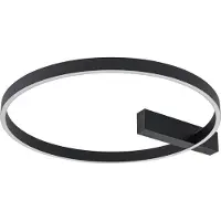 LUCANDE LED taklampa Isalin , dimbar, Svart, Vardagsrum / matsal, Aluminium / grå / zink, Modern, LED-taklampa