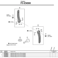 Shimano Fc-en500 Vänster Vevarm