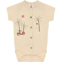 Hust & Claire Body - Muslin - Bertil - Sandshell - - 1 år (80) - Body K/Ä