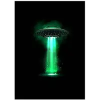 Edelweiss Art Poster Studio UFO lyser konstigt i mörkret Serie TV-filmaffisch Utomjordisk rymdfarkost Människor Forskning Bilder Vägg Canvaskonst Dekor 70x100cm No Framed