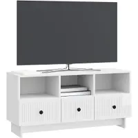 vidaXL TV-skåp Vit högglans 102 x 34,5 x 50 cm Konstruerat trä