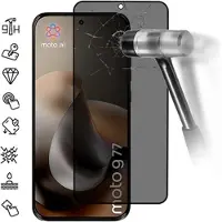 Mtp Products Motorola Moto G77 Privacy Heltäckande Härdat Glas Skärmskydd - 9H - Svart Kant