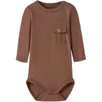 Name it Body l/ä - Bomull/Modal - NbmHowel - Mocha Mousse - - 62 - Body L/Ä