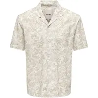 Only & Sons Skjorta 'ONSWHITE' ljusgrå / vit