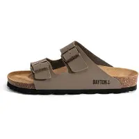 Bayton Pantolette 'Atlas' taupe / svart