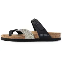 Bayton Pantolette 'Diane' antracit / silver