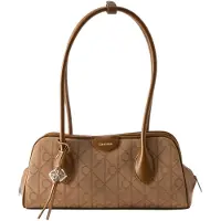 Calvin Klein Axelremsväska 'Emblem Extended Side Shoulder' khaki