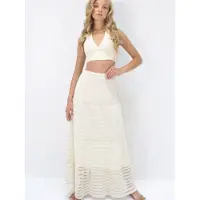Trend Alaçatı Stili Kjol ecru