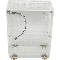 DIYelecs Mini ITX-chassi 4,3L Klar akrylpanel 360 graders kylning Dämpande fötter Mini PC-chassi för transparent