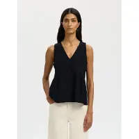 Selected Blair Peplum Ärmlös V-ringad T-shirt