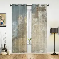 Household supplies MH Abstrakta blå texturgardiner för sovrum vardagsrum draperier kök barnrum fönstergardin modern heminredning 135W x 60H(cm) x1