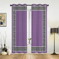 Household supplies MH Lila Fjäder Akvarellgardiner för Sovrum Vardagsrum Draperier Kök Barnrum Fönstergardin Modern Heminredning 135W x 60H(cm) x1