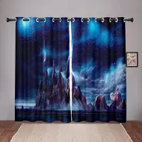 Yiran Furniture Natur Skog Landskap Himmel Drömsk Mörkläggningsfönstergardin för Sovrum Vardagsrum Badrum Kök Dörr Hall Hög Skuggning Ny W55 X H120cm X 2&Grommet Top