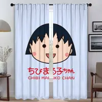 Household supplies MH Chi-bi Marukos Heminredningsgardiner för Kamerafönster Gardiner för Rum 2 Paneler Halloween Dekoration Skiljevägg Skärmar Vardagsrum W50xH70cmx2pcs-CL