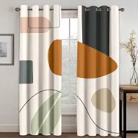 A Family Of Home Textiles Geometrisk japansk stil Nordisk vind Abstrakt konst Polyester Morandi färgblock tunna gardiner för heminredning i vardagsrummet i sovrummet 100W160H(CM)40x63in&Grommet Top