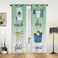 Household supplies MH Tvättstuga Tvätta Torka Vik Upprepa Gardiner för Sovrum Vardagsrum Draperier Kök Barnrum Fönstergardin Modern Heminredning 135W x 60H(cm) x1