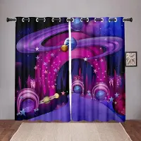 Household supplies MH Tecknad Rymd Planet Universum Mörkläggningsfönstergardin för Sovrum Vardagsrum Badrum Kök Dörr Hög Skuggning Mönster W55 X H120cm X 2&Grommet Top