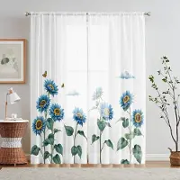 Household supplies MH 2 st HD digital blå solros tryckt fönsterskärm Heminredningsstil Dekorativt Vardagsrum Sovrum Stånggardin Effekt W52H63inchW132H160cm