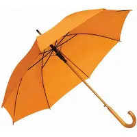 L-merch Tango Automatiskt käppparaply med trähandtag 89cm x orange