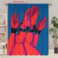 Household supplies MH 2 st - Tryckt gardin för Alla hjärtans dag - Polyester - lämplig för sovrum, vardagsrum, arbetsrum, privata utrymmen (anpassningsbar) 30Wx65L(76x165CM)x2