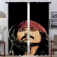 Household supplies MH Rumsavdelare Fönstergardin för Rum 2 Paneler Rullgardiner Kök Gardiner Tyll för Sovrum Halloween Dekoration Vardagsrum Mörkläggning W50xH70cmx2pcs-CL