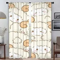 Household supplies MH Eleganta rumsgardiner 2 stycken Skurna tecknade djur Halloween-dekoration Gardiner för sovrum Vardagsrum Gardiner Avskärmningar W50xH70cmx2pcs-CL