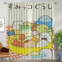 Household supplies MH Tyll för Sovrum Sumikko Gurashi Nyanser Vardagsrumsgardin Köksgardiner 2 Delar Halloweendekoration Avskärmning Mörkläggning W50xH70cmx2pcs-CL