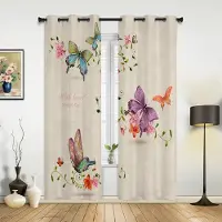 Household supplies MH Körsbärsblommor Fjäril Retro Fönstergardiner Heminredning Vardagsrumsgardiner Barnrum Cortinas För Kök Sovrum 135W x 60H(cm) x1