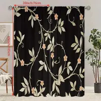 Household supplies MH 2 ST - Gardin med vinrankstryck - Polyestermaterial - lämplig för sovrum, vardagsrum, arbetsrum, privata utrymmen 23Wx59L(60x150CM)x2