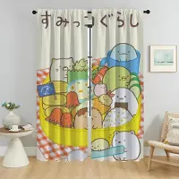 Household supplies MH Köksgardiner för Sovrum Sumikko Gurashi Eleganta Rumsgardiner 2 Delar Fönstergardin Avskärmning Rullgardiner Halloween Dekoration W50xH70cmx2pcs-CL