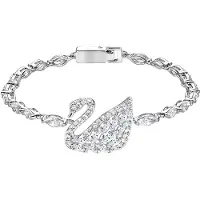 Swarovski Mikro-Paved Ögonkristall Svanarmband Damarmband Silver 5200942 Silver,F