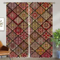 Household supplies MH Bohemia Eleganta Rumsgardiner för Vardagsrum Fönstergardin Tyll för Sovrum Halloweendekoration Avskärmning Skuggor Kök W50xH70cmx2pcs-CL