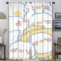 Household supplies MH Mörkläggningsgardiner 2 delar Klipp Tecknad Djur Heminredningsgardiner för Kamera Tyll för Sovrum Rullgardiner Avskärmningsgardin Rum W50xH70cmx2pcs-CL
