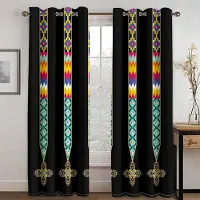 Household supplies MH 2 Delar Etiopiska och Eritreanska Traditionella Gardiner för Vardagsrumsset Tilet Design Högkvalitativt Polyestertyg Cortinas W60H60(CM)x2PCS&Grommet Top
