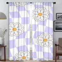 Household supplies MH Mörkläggningsgardiner 2 stycken Många blommor Heminredningsgardiner för vardagsrum Gardiner Halloweendekoration Persienner Rullgardiner W50xH70cmx2pcs-CL