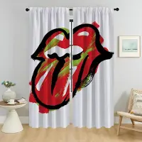 Household supplies MH Halloween Dekoration The Rollings Stones Gardiner för Vardagsrum Gardiner Heminredning Gardiner 2 Delar Tyg för Sovrum W50xH70cmx2pcs-CL