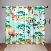 Household supplies MH Tjock Tecknad Akvarell Djur Hav Mörkläggningsfönstergardiner för Sovrum Vardagsrum Badrum Kök Dörr Hem Hög Skuggning W55 X H120cm X 2&Grommet Top