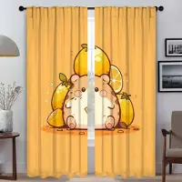 Household supplies MH Små Hamstergardiner för Vardagsrumsgardin för Rum 2 Panel Markiser Halloween Dekoration Skiljevägg Heminredningsgardiner W50xH70cmx2pcs-CL