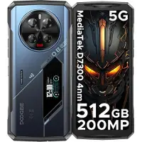 Doogee V40 Pro 5G Mobiltelefon 36GB+512GB/TF 2TB 200MP 8680mAh 6.78 FHD+ 1.47 Bakre Skärm Android 14 blå