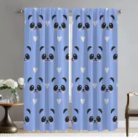Household supplies MH Heminredning Gardiner för Vardagsrum Gardiner Sött Panda-mönster Avdelare Mörkläggningsgardiner 2 Delar Rullgardiner Tyll för Sovrum W50xH70cmx2pcs-CL