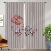 Household supplies MH Elefant Heminredning Gardiner 2 Stycken Mörkläggningsgardiner för Kamera Tyg för Sovrum Vardagsrum Gardin Rumsavdelare Skärmar W50xH70cmx2pcs-CL