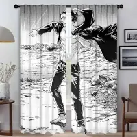 Household supplies MH Gardiner för vardagsrum Gardiner Attack on Titans Heminredning Gardiner 2 stycken Persienner Rullgardiner Tyll för sovrumsavskärmning W50xH70cmx2pcs-CL
