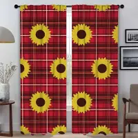 Household supplies MH Köksgardiner för vardagsrum Pumpa Solros Tryck Tyll för sovrum Mörkläggningsgardiner 2 Delar Halloween Dekoration Barn W50xH70cmx2pcs-CL