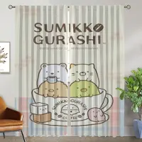 Household supplies MH Moderna vardagsrumsgardiner för Kamera Sumikko Gurashi Köksgardiner 2 Delar Mörkläggningsgardin Avskärmning Tyll för Sovrum W50xH70cmx2pcs-CL