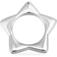YIRAN Jewelry Europeisk och amerikansk retro sammanflätad geometrisk ring Ins stil personlighet hip-hop punk öppen vild ring 6 white