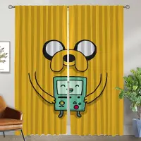 Household supplies MH Fönstergardin för Rum 2 Paneler Äventyrstid Moderna Vardagsrumsgardiner 2 Delar Halloween Dekoration Avdelare Kök Hem W50xH70cmx2pcs-CL