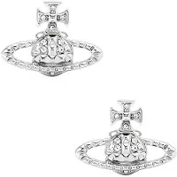 Vivienne Westwood Mayfair Classic Kristallbesatta Saturn Mässingsörhängen Damörhängen 914018-11 Box