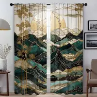 Household supplies MH 3Abstrakt Botanisk Kintsugi Eleganta Rumsgardiner för Vardagsrum Tyll för Sovrum Avskärmningsgardiner Mörkläggningsgardiner Rullgardiner Hem W50xH70cmx2pcs-CL