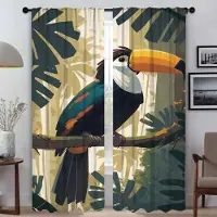 Household supplies MH Köksgardiner 2 Delar Djur Fönstergardin för Rum 2 Panel Skärmar Persienner Halloween Dekoration Avdelare Tyll för Sovrum W50xH70cmx2pcs-CL